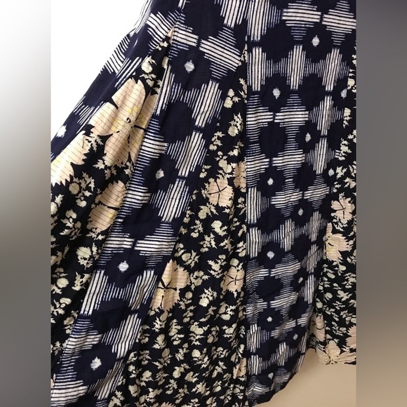 ANTHROPOLOGIE Maeve Womens Indiga Swing Cap Sleeve Pullover Knee Length Dress S - Picture 9 of 16